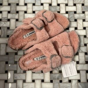 Birkenstock Papillio Arizona big buckle shearling sandals